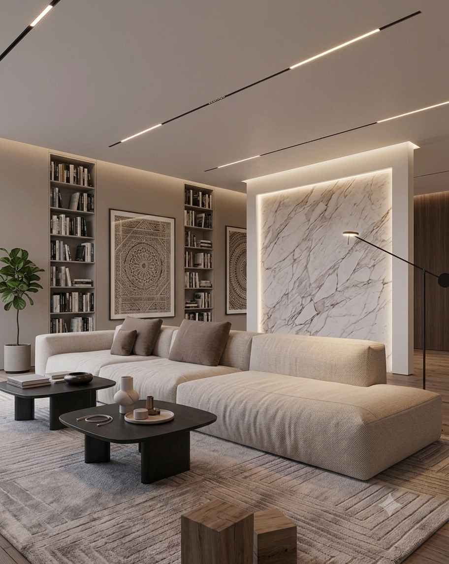 كنبة 3 مقاعد بتصميم عصري راقٍ - قماش كتان S3S-BGE-W330