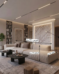 كنبة 3 مقاعد بتصميم عصري راقٍ - قماش كتان S3S-BGE-W330